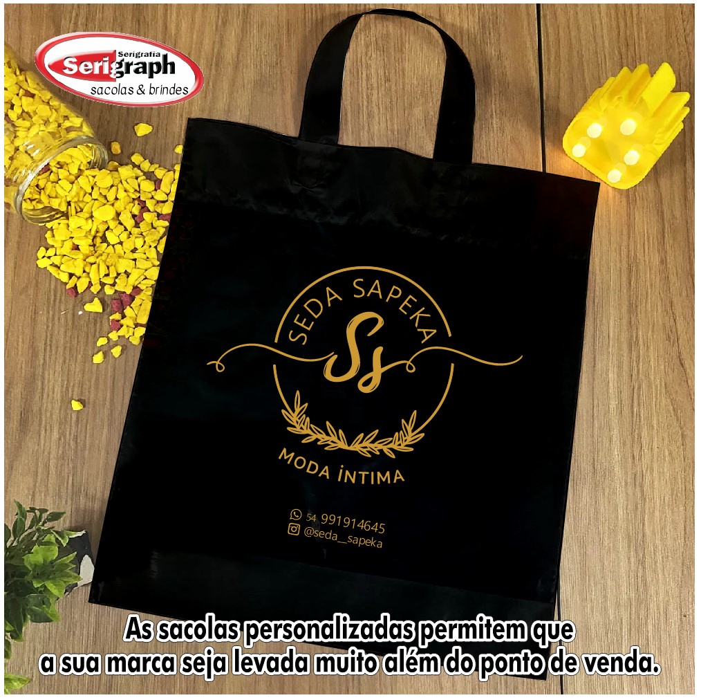 Sacola personalizada Seda Sapeka