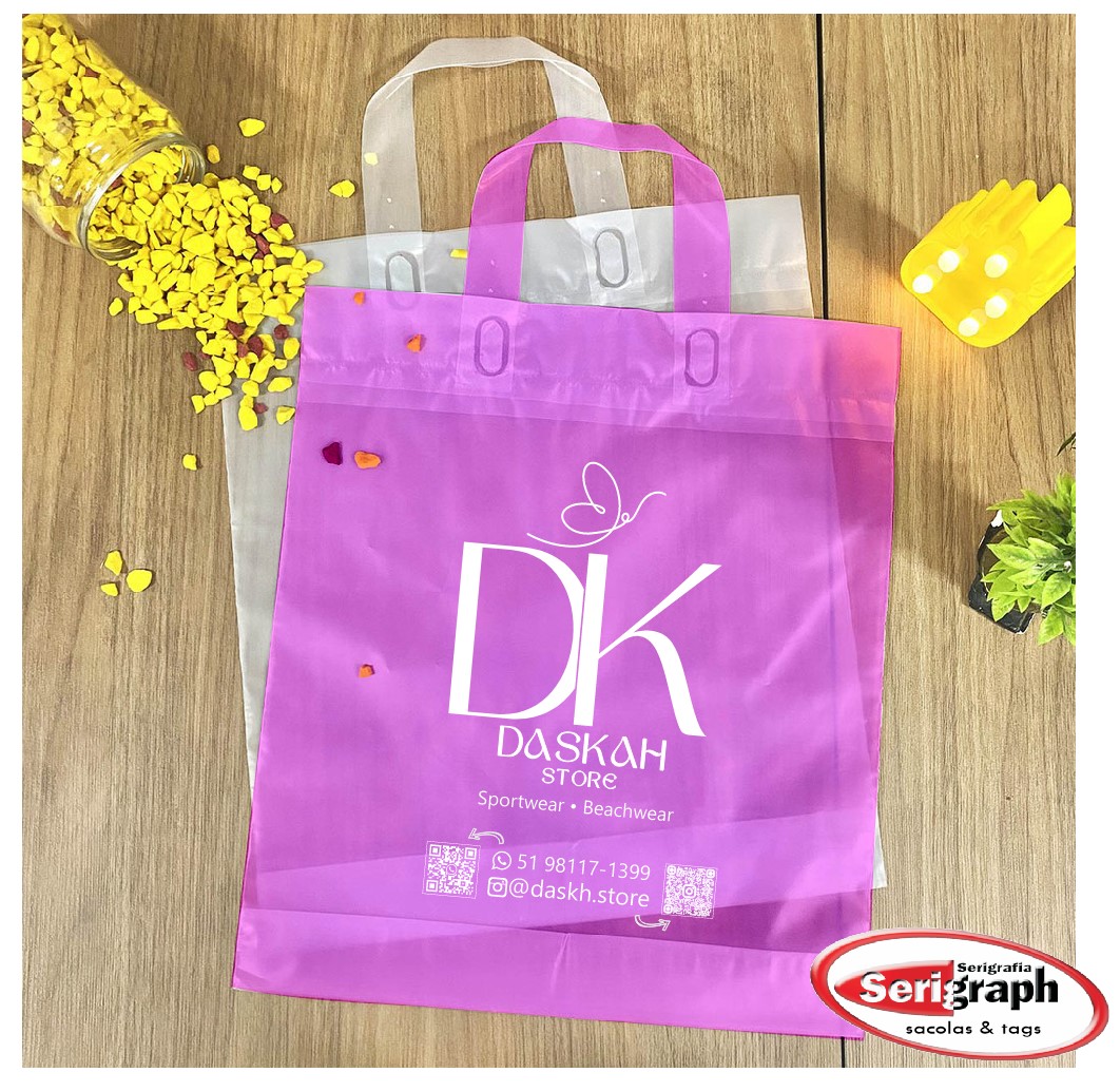 Sacola personalizada rosa - Daskah Store